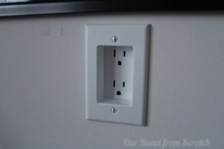 recessed power receptacle